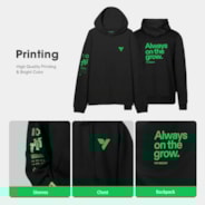 Vivosun Hoodie XL, Pocket Design, 340g Air Layer Fabric, Black