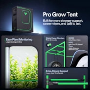 Smart AI Grow Tent System 4x2 Indoor Smart Grow System with Self-Learning AI Controller, Dynamic Airflow & Tunable Spectrum, Automated Climate Control, 2000D Mylar Tent 48"x24"x72"