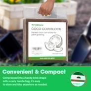 Coco Coir Brick, 11lbs 100% Natural Organic Compressed Coconut Coir Fiber with Low EC