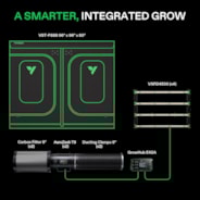 Smart Grow Tent Kit GIY-SGS-88 Pro 8x8, 16-Plant Complete System, with WiFi E42A Controller, 4x 450W VSFD4500 LED Grow Light, and 2x 8-inch AeroZesh T8 Ventilation Combo