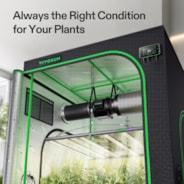 Smart Grow Tent Kit 4x4 Complete Indoor Grow System with Smart Controller, Full-Spectrum LED Grow Light & Ventilation Automation System, 1680D Mylar Tent 48"x48"x80"