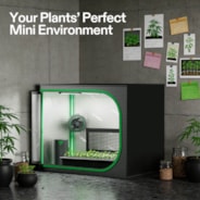 Small Grow Tent for Aerogarden, Hydroponics Growing System, 24" x 16" x 20" Highly Reflective Mylar Indoor Grow Tent with Sturdy Support, Access Window and Removable Floor Tray