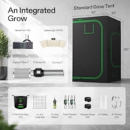 Complete Grow Tent Kit 4x4 Indoor Grow System with GrowHub WiFi Controller, Efficient Ventilation & Full-Spectrum LED Grow Light, 1680D Mylar Lightproof Tent 48"x48"x80"