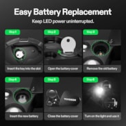 30X-60X Jewelers Loupe Magnifier with LED Light (2-Pack Black)