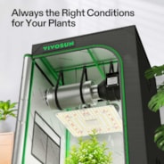 Complete Grow Tent Kit 2.3x2.3 Indoor Grow System with GrowHub WiFi Controller, Efficient Ventilation & Full-Spectrum LED Grow Light, 1680D Mylar Lightproof Tent 28"x28"x63"