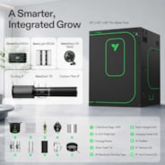 Smart Grow Tent Kit PRO 5x5 Indoor Grow System with 2-in-1 Tunable Spectrum LED Light, Smart GrowHub Automation, Efficient Ventilation & 360° Airflow, 2000D Mylar Tent 60"x60"x80"