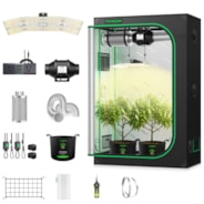 Complete Grow Tent Kit 4x2 Indoor Grow System with GrowHub WiFi Controller, Efficient Ventilation & Full-Spectrum LED Grow Light, 1680D Mylar Lightproof Tent 48"x24"x72"