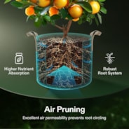 3 Gallon Grow Bags 5-Pack Brown Thickened Nonwoven Fabric Pots with Handles