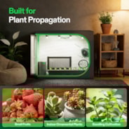 Clone Tent Kit 24" x 16" x 20", with T5 Full-Spectrum Grow Light, Seed Starter Tray, Heat Mat, AeroStream U075 Humidifier, and AeroWave D4 Clip Fan, for Indoor Plant Germination, Cloning