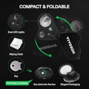 30X-60X Jewelers Loupe Magnifier with LED Light (1-Pack Black)