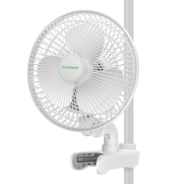 AeroWave A6 Patented Clip-On Fan with 2-Speed Adjustment, Horizontal Vertical Oscillation, White