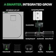Smart Grow Tent Kit GIY-SGS-G55 5x5, 6-Plant Complete System, with WiFi E42A Controller, 400W AeroLight Wing SE LED Grow Light, and 6-inch AeroZesh G6 Ventilation Combo