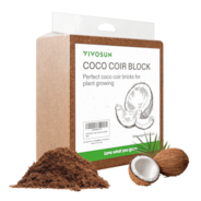 Coco Coir Brick, 11lbs 100% Natural Organic Compressed Coconut Coir Fiber with Low EC