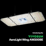 AeroLight Wing AW200SE Full Spectrum LED Grow Light 200W, with Integrated Circulation Fan & GrowHub E42A, Compatible with APP, 3 x 3 Ft. Coverage