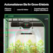 AeroLight A100SE 100W LED-Pflanzenlampe mit AeroZesh T4 10 cm Rohrventilator und GrowHub E42A Controller