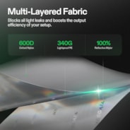 Gray Grow Tent 5x5 G558, 6-10 Plants Use, High Reflective Mylar, 60″ x 60″ x 80″, For Indoor Plants Growing