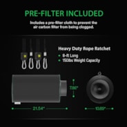 VIVOSUN 8-Inch Black Air Carbon Filter for Odor Control