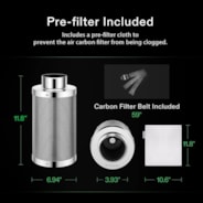 4-Inch Air Carbon Filter for Odor Control