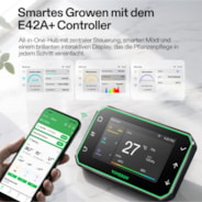 Smart Growbox Komplettset 60 x 60 x 120 cm, Komplettes Grow-Set mit GrowHub E42A+, 1680D Mylar Growzelt, Vollspektrum LED Pflanzenlampe und effizientem Belüftungssystem