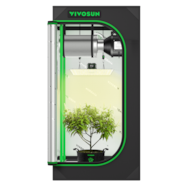 Complete Grow Tent Kit 2x2 Indoor Grow System with GrowHub WiFi Controller, Efficient Ventilation & Full-Spectrum LED Grow Light, 1680D Mylar Lightproof Tent 24"x24"x48"
