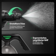 Battery Powered Sprayer 0.5Gallon, Electric Spray Bottle USB Rechargeable, 2.2 Ah Battery