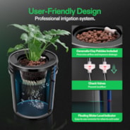 5 Gallon DWC Hydroponic System Kit (4 Bucket, Black)