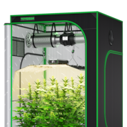 Starter Grow Tent Kit, 4 × 4ft 4-Plant System, WiFi-Controlled Grow System with Full Spectrum LED Grow Light, Automatic Ventilation, GrowHub Outlet A22 with Temperature and Humidity Sensor