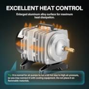 25W 634GPH Commercial Air Pump 40L/min 6 Outlet