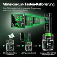 AeroLab Digitales pH Messgerät mit ATC und Sonde, Messbereich 0,00–14,00, hochpräzise und tragbar für Wasser, Nährlösungen, Aquarien und Pools