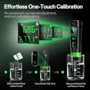 pH Meter, High Accuracy pH Tester with ATC, Digital pH Pen 0.00–14.00 ±0.01pH, Portable Nutrient Test Meter with Interchangeable Probe for Water