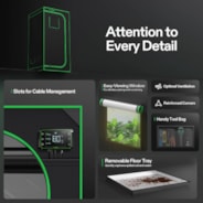 Grow Tent 3x3 S336, 2-4 Plants Use, 600D Light-proof Oxford, 36″ x 36″ x 72″, For Indoor Plants Growing