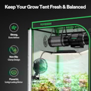 AeroWave A6 Grow Tent Clip Fan, 6" Auto Oscillating Fan with AC Motor, for Hydroponic Ventilation, Black, 2-Pack