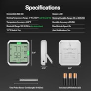 AeroLab THB1S Bluetooth Hygrometer Thermometer, External Sensor Probe Included