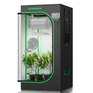 Grow Tent Pro 2x2 P224, High Reflective Mylar with 2000D Oxford Canvas & Heavy-Duty Metal Support 24"x24"x48"