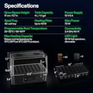 VSeed S40 Smart Seedling Box, Indoor Seed Starting & Cloning System with Ebb & Flow Irrigation, 2 Pack