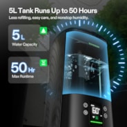 AeroStream H05 Intelligent Wi-Fi Humidifier, 1.32 Gal / 5 L Humidifier with Temp & Humidity Probe, Smart Remote Control, Designed for Growers