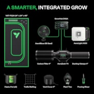 Smart Grow Tent Kit GIY-SGS-22 Pro 2x2, 1-Plant Complete System, with WiFi E42A Controller, 100W AeroLight LED Grow Light, 4-inch AeroZesh T4 Ventilation Combo, and AeroWave E6 Gen2 Clip-on Fan