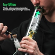 Classic Beaker Bong – Sleek Glass Water Pipe with Dual Filtration & Ice Catcher
