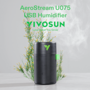 AeroStream U075 750ml USB Humidifier with 2 Mist Modes, Designed for Small Grow Tents/VGrow
