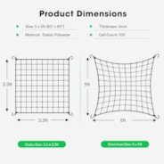 5 x 5Ft. Elastic Trellis Netting with 4 Hooks