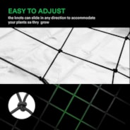 VIVOSUN 3 x 3 ft Elastic Trellis Netting with Hooks 1-Pack