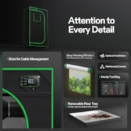 Smart Grow Tent Kit GIY-SGS-32 2x3, 2-Plant Complete System, with WiFi E42A Controller, 100W AeroLight LED Grow Light, 4-inch AeroZesh T4 Ventilation Combo, and AeroWave E6 Gen2 Clip-on Fan