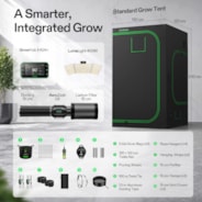 Smart Grow Tent Kit 3x3 ft, E42A+ Smart Controller, 200W Full-Spectrum LED Grow Light & Ventilation Automation System, 1680D Mylar Tent 36"x36"x72"