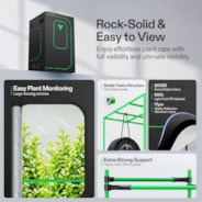 Smart Grow Tent Kit PRO 4x4 Indoor Grow System with 2-in-1 Tunable Spectrum LED Light, Smart GrowHub Automation, Efficient Ventilation & 360° Airflow, 2000D Mylar Tent 48"x48"x80"