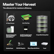 Inclusive Harvest Kit, Includes 16” Bowl Trimmer, Trim Tray, Drying Rack, Bluetooth Hygrometer Thermometer, and All the Essential Tools for Successful Harvest