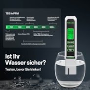 3-in-1 TDS-, EC- und Temperaturmessgerät für Trinkwasser, Aquarien, Hydroponik, RO/DI-Systeme und Schwimmbäder