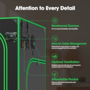 Smart Grow Tent Kit GIY-SGS-44 Pro 4x4, 4-Plant Complete System, with WiFi E42A Controller, 2x 200W AeroLight Wing LED Grow Light, 6-inch AeroZesh T6 Ventilation Combo, and AeroWave E6 Gen2 Clip-on Fan