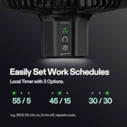 AeroWave E6 Gen2, Grow Tent Clip Fan 6”, EC Motor, Smart Control, Powerful Oscillating Fan, Black