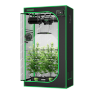 Smart Grow Tent Kit GIY-SGS-32 2x3, 2-Plant Complete System, with WiFi E42A+ Controller, 100W AeroLight LED Grow Light, 4-inch AeroZesh T4 Ventilation Combo, and AeroWave E6 Gen2 Clip-on Fan