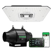 AeroLight A100SE 100W LED-Pflanzenlampe mit AeroZesh T4 10 cm Rohrventilator und GrowHub E42A Controller